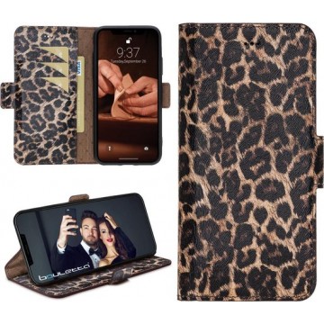 Bouletta leder Apple iPhone Xs Wallet Case hoesje - Smooth Leopard