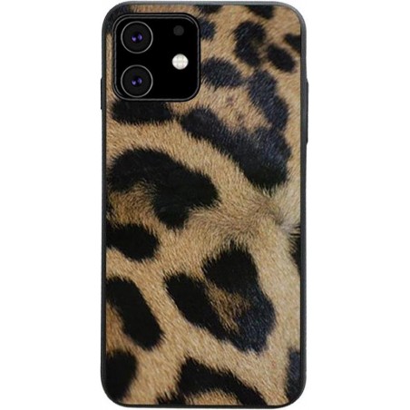 Smartphone hoesje | Telefoon hoesje | Anti shock | Panterprint | Bruin | iPhone 11