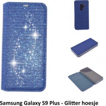 Samsung Galaxy S9+ Pasjeshouder Blauw Booktype hoesje - Magneetsluiting (G965)