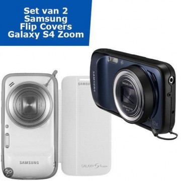 Set van 2 Samsung Flip Cover Galaxy S4 Zoom (black + white)