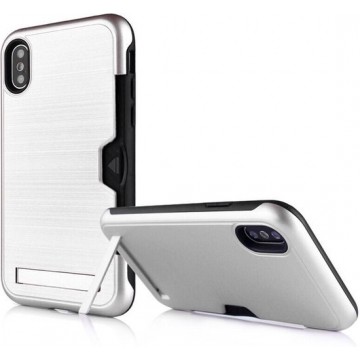 Let op type!! Angibabe Brushed King Series Ultrathin TPU + PC Protective Case for iPhone XS Max  with Card Slot & Holder(Black)