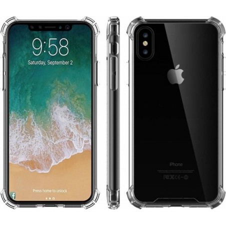 Shock Proof case met TPU Soft Frame hoesje voor iPhone X / Xs - Transparant Doorzichtig