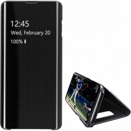 Hoesje Flip Cover Clear view voor Samsung A70 Zwart