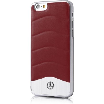 Mercedes-Benz Backcover hoesje Rood - Classic - Leer - iPhone 6/6S  - Modern