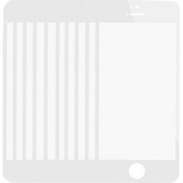 10 STKS voor iPhone 5C voorruit buitenste glazen lens (wit)