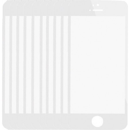 10 STKS voor iPhone 5C voorruit buitenste glazen lens (wit)