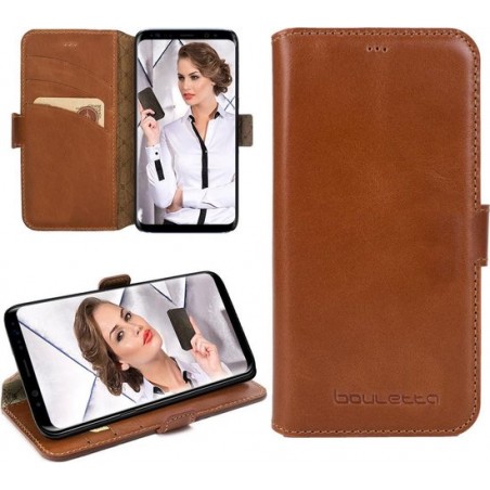 Bouletta - Samsung Galaxy S9 Plus leder BookCase hoesje Rustic Cognac