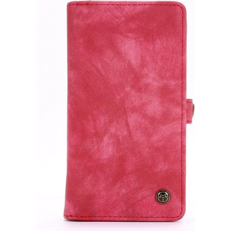 Caseme - iPhone 12 Pro Hoesje - Uitneembare Portemonnee Vintage Rood