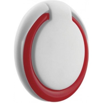 NBH - Wit met Rode Ring vinger houder geschikt voor elke telefoon