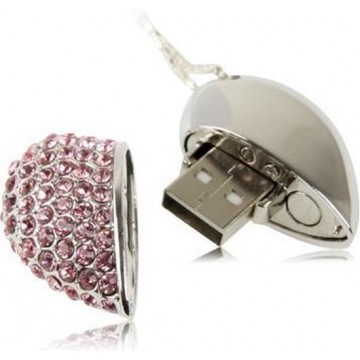 Let op type!! Hart gevormde Diamond Jewelry USB schicht schijf  speciaal voor Valentijnsdag geschenken (4GB)