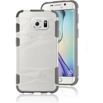 Samsung Galaxy S6 Edge Achterkant hoesje transparant (zwart)