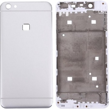 Let op type!! For Vivo X6 Battery Back Cover + Front Housing LCD Frame Bezel Plate(Silver)