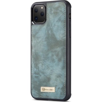 CaseMe Luxury Wallet Flip Case Blauw. iPhone 11 Pro Max