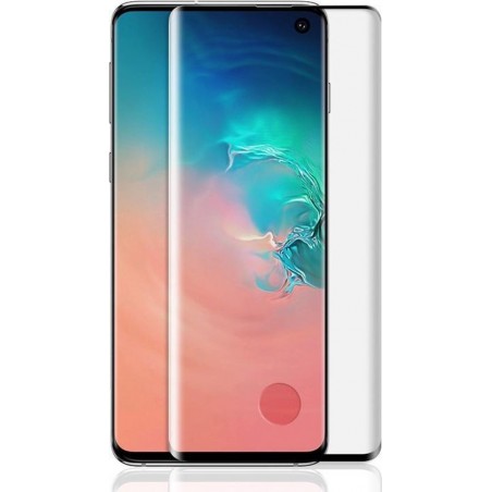 mocolo 0.33mm 9H 3D ronde rand gehard glasfilm voor Galaxy S10 +, vingerafdruk ontgrendeld ondersteund (zwart)