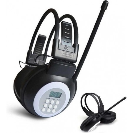Let op type!! HRD-308S Portable FM Campus Radio Receiver Headset(Zwart)
