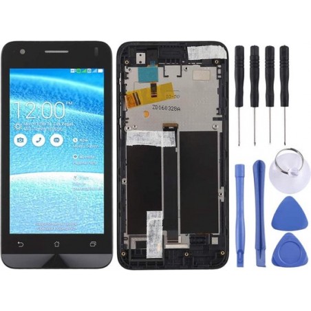 Lcd-scherm en Digitizer volledige montage met frame voor Asus Zenfone C ZC451CG (zwart)