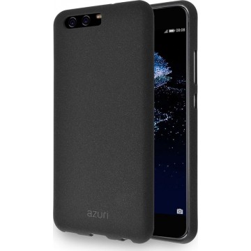 Azuri Huawei P10 hoesje - Zand textuur backcover - Zwart