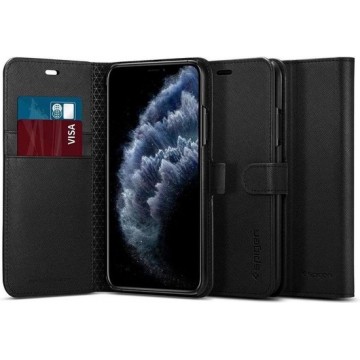 Spigen Wallet S Case - Telefoonhoesje - Hoesje - Apple iPhone 11 Pro Max - Zwart