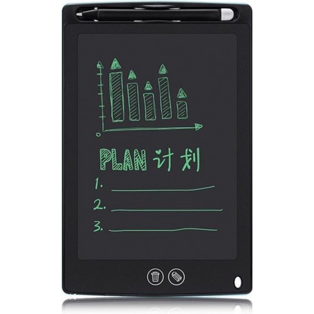 Let op type!! 8 5-inch LCD-schrijf Tablet  ondersteunt één klik Clear & Local Erase (zwart)