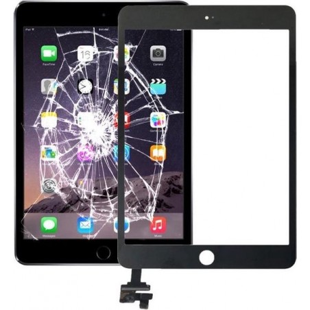 Let op type!! Touch Panel + IC Chip for iPad mini 3(Black)