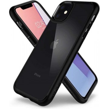 Hoesje Apple iPhone 11 - Spigen Ultra Hybrid Case - Zwart