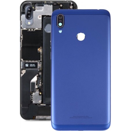 Batterij achterkant met cameralens voor Asus Zenfone Max M2 ZB633KL ZB632KL (blauw)
