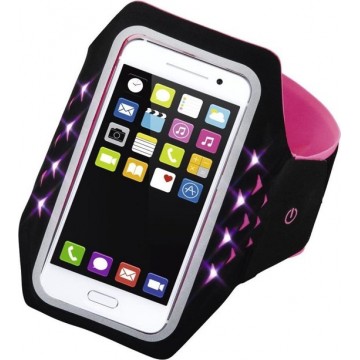 Hama Sport-armband Running Voor Smartphones Maat XXL Met Led Pink