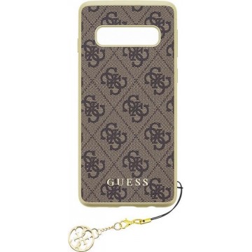 Guess 4G Charms Hard Case voor Samsung Galaxy S10E - Bruin