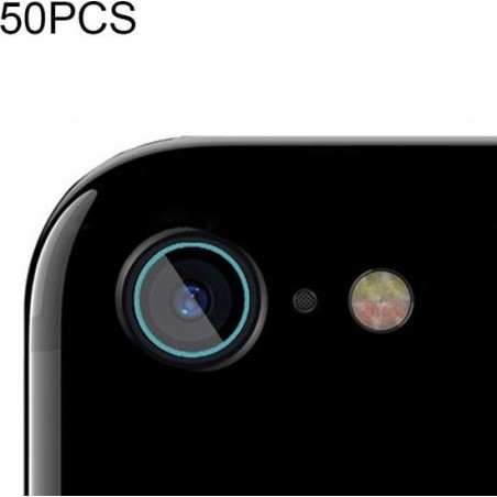 Let op type!! 50 PCS zachte Fiber terug camera lens film gehard glas film voor iPhone 6