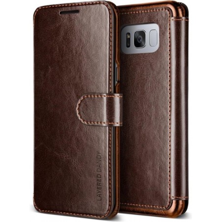VRS Design Layered Dandy leather case Samsung Galaxy S8 Plus - Dark Brown / Brown