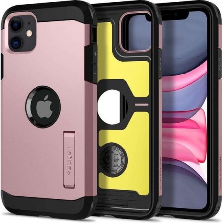 Hoesje Apple iPhone 11 - Spigen Tough Armor XP Case - Roze/Goud