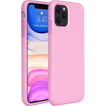 iPhone 11 Pro Max Hoesje Siliconen Case Hoes Back Cover TPU - Roze