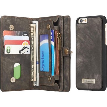 CaseMe Luxury Wallet Case Zwart voor Apple iPhone 6 / 6s