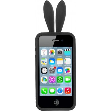 Telefoon Hoesje Konijnen Oortjes - iPhone 5 - Zwart