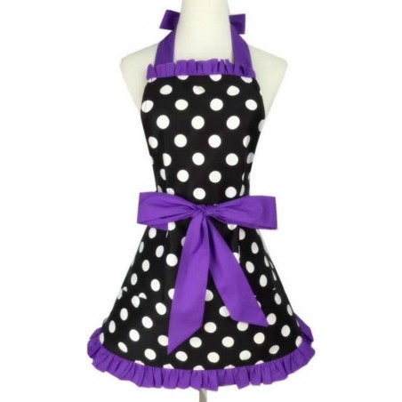 Let op type!! Cotton Dot Overalls Schort (Paars)