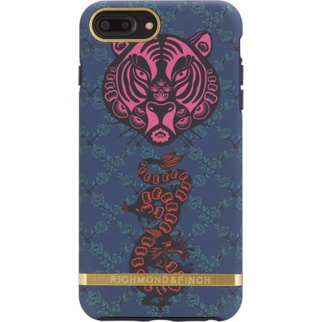 Richmond & Finch Tiger & Dragon - Gold details for iPhone 6+/6s+/7+/8+ blue