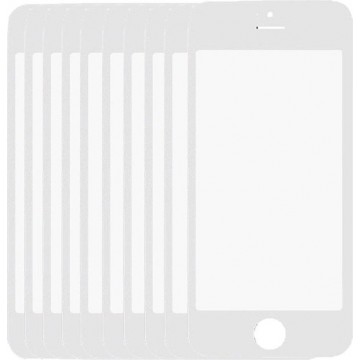 10 STKS voor iPhone 5 & 5S voorruit buitenste glazen lens (wit)