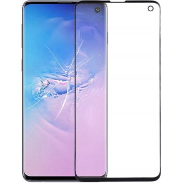 Let op type!! Front Screen Outer Glass Lens for Galaxy S10 (Black)