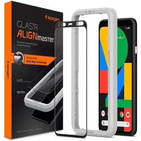 Spigen Google Pixel 4 AlignMaster Full Cover Glass - Zwart