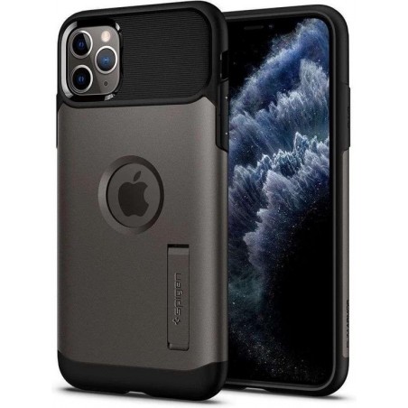 Hoesje Apple iPhone 11 Pro Max - Spigen Slim Armor Case - Gunmetal