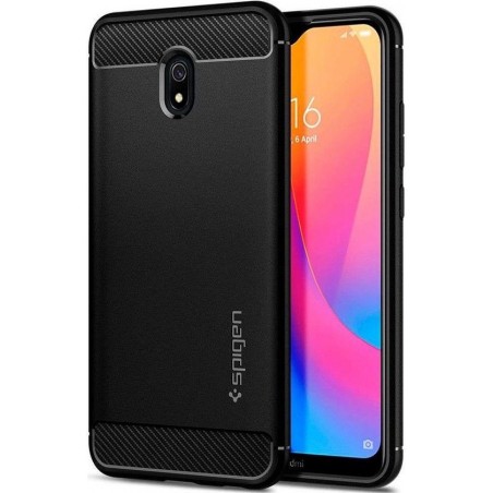 Hoesje Xiaomi Redmi 8A - Spigen Rugged Armor Case  - Zwart