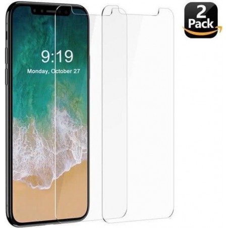 2 Pack Screenprotector / Anti-Scratch Tempered Glass (0.3mm) iPhone X / Xs