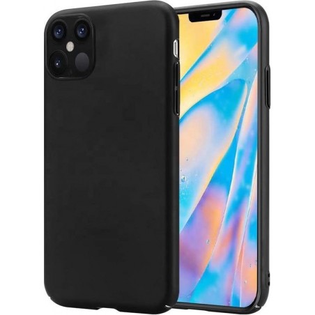 iPhone 12 Pro Max - Soft  Silicone Hoesje - zwart