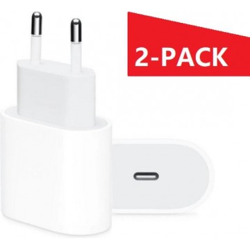 USB-C Adapter 20W - Iphone 12 oplader - Nieuw model Iphone oplader zonder kabel - DutchOne oplader - 2-PACK