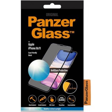 PanzerGlass Case Friendly AntiGlare Screenprotector voor de iPhone 11 / Xr - Zwart