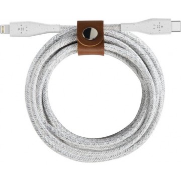 Belkin Duratek Plus Apple Lightning naar USB-C kabel - 1,2m - Wit
