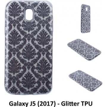Uniek motief Glitter flower TPU Achterkant voor Samsung Galaxy J5 (2017) (J530F)