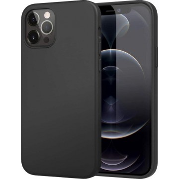 EmpX.nl Apple iPhone 12  TPU Mat zwart Back cover