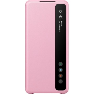 Samsung Clear View Cover - Samsung Galaxy S20 Plus - Roze