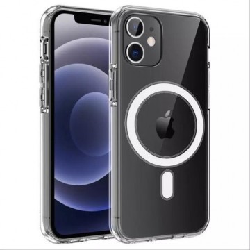 Hoesje met Mag Safe voor iPhone 12 Pro Max - Transparant  - Obliviate -